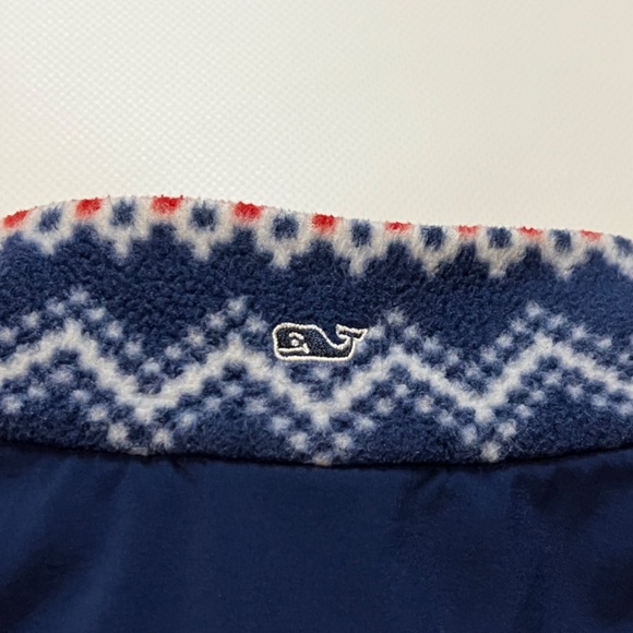 Vineyard Vines Boys Fair Isle Snap Button Fleece Pullover Sweater Whale M 12-14 - Picture 15 of 15